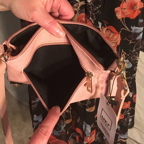 NWT Pink Multi-Zipper Crossbody by Mia K. Farrow - Picture 7 of 9